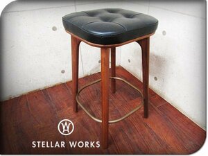 新品/未使用品/STELLAR WORKS/FLYMEe取扱い/Utility stool H610/Neri & Hu/ウォールナット/スチール/牛革/ハイスツール/134200円/ft8479k