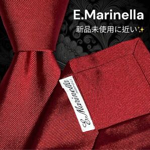 【Napoli世界最高峰ネクタイ 極美品】E.MARINELLAワインレッド