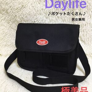 極美品 daylife デイライフ レディース メンズ ショルダーバッグ ボディバッグ 斜めがけ 肩かけ ブラック黒
