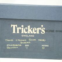 Trickers トリッカーズ BURTON バートン Wチップ レザーシューズ ブーツ UK7 イギリス製_画像10