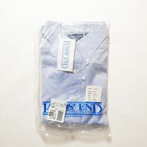 デッドストック 90's ランズエンド コットン オックスフォード ボタンダウンシャツ (17/37) 青 90年代 旧タグ オールド LANDS'END 未使用品_画像1