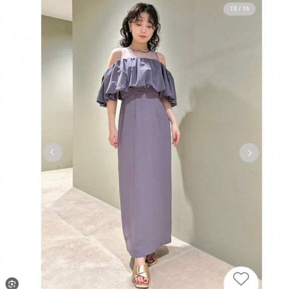 リリーブラウン バルーンスリーブオフショルドレス 完売品