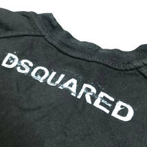 DSQUARED2 ディースクエアード Tシャツ ダメージ加工 ユーズド加工 ロゴ プリント S 黒 半袖 イタリア製 レディース A20_画像7