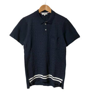 THE SHOP TK Takeo Kikuchi polo-shirt knitted switch short sleeves M navy men's A21