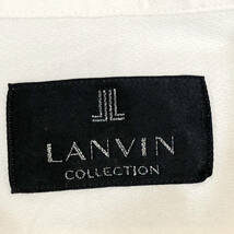 LANVIN COLLECTION ランバンコレクション シャツ 長袖 コットン シルク M アイボリー メンズ A22_画像9