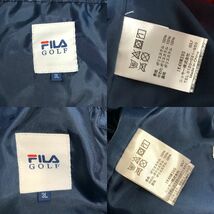 FILA GOLF フィラ ゴルフ セットアップ 上下 ウインドブレーカー 中綿 ジャケット パンツ 3L ネイビー メンズ OU2_画像10