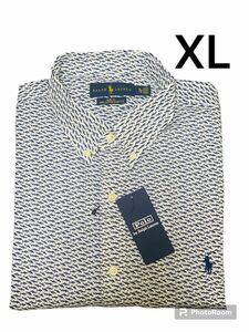 ラルフローレン新品スリムフィット XL TG)サイズ長袖シャツ日本未入荷100%コットンシャツです。