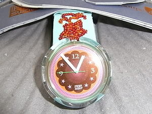 Долголеровое хранилище Новый неиспользованный предмет Swatch Pop Soupe de Poisson Pwz 106 / Swatch Pop Sups Смотреть суп Daisson