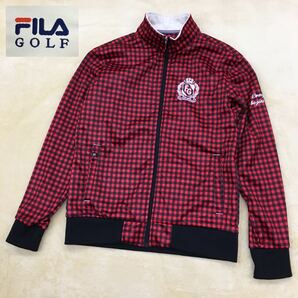 FIRA GOLF フィラ ゴルフウェア スポーツ ジャケット ジャンパー ブルゾン 防寒 防風 裏地フリース チェック メンズ サイズLL