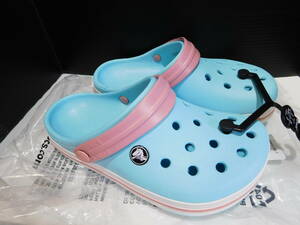 ■crocs クロックバンドクロック 水色×ピンク■21cm■未使用品