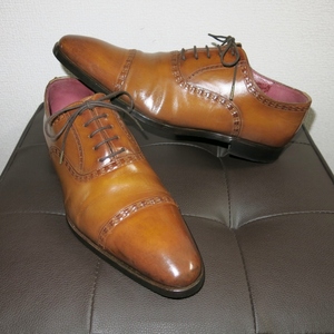 マグナーニ|セレクション|Magnanni seleccion|EU41|26.5㎝|ストレートチップ|薄茶|i1141