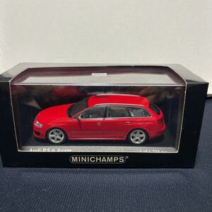 1/43 ミニチャンプス 超希少 Audi RS6 Avant レッドメタリック 暗室保管美品