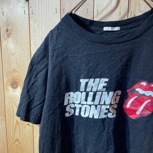 [KWT3871] The Rolling stones 半袖Tシャツ メンズ ブラック M ポス