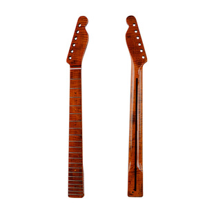 TLタイプ ギターネック 虎杢 トラ杢 テレタイプネック メイプル 21フレット フィンガーボード ギターパーツ MU1753