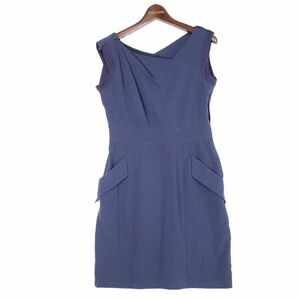 BCBG MAXAZRIA マックスアズリア 春夏 ノースリーブ ワンピース Sz.04　レディース ネイビー　E3T01978_8#D