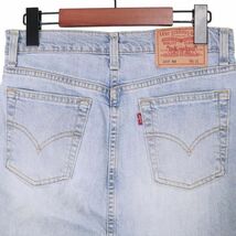 Levi's リーバイス 通年 USED加工★ ストレッチ タイト ミニ スカート Sz.XS　レディース　E3B00606_8#R_画像4