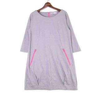 SHINNOSUKE designed by PETER しんのすけ 通年 7分袖 ストレッチ★ ワンピース Sz.L　レディース　E3T02089_9#F