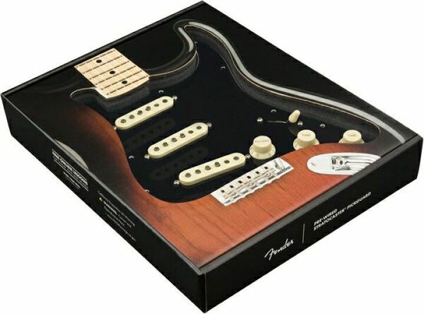 ★新品即納★Fender Pre-Wired Strat Pickguard Tex-Mex SSS-Black/ 11 Hole PG- リプレイスメントパーツ　フェンダー　ピックアップ