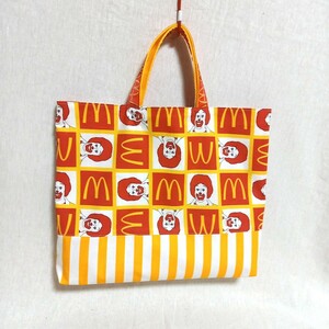  handmade * rare McDonald's. lesson bag * Donald & Logo * reversible design 