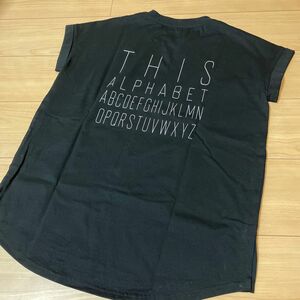 【美品】セレクトショップバックプリント半袖Tシャツ