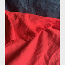 フランス 1900s ストール バンダナ 3枚繋ぎ 2m マキニョン 羊飼い スカーフ 赤 シャツ ジャケット ヴィンテージ 服飾 骨董 アンティーク 1_画像4