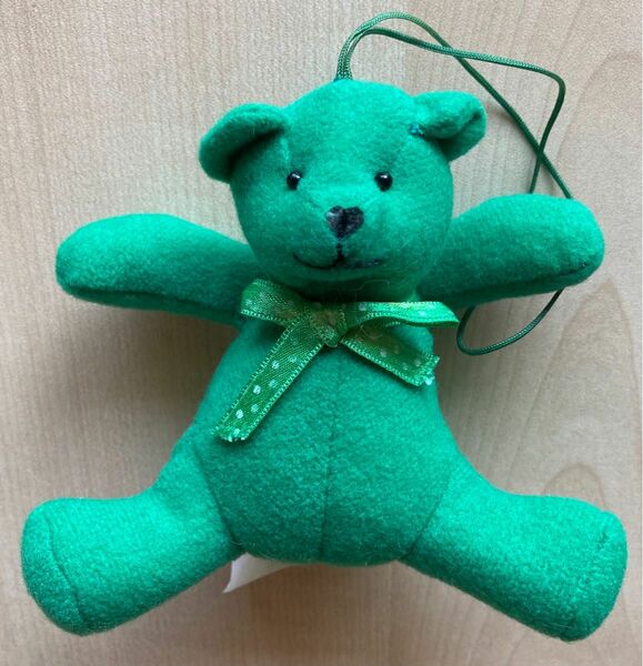 グリーン テディベアGreen Teddy Bear ストラップ ぬいぐるみ