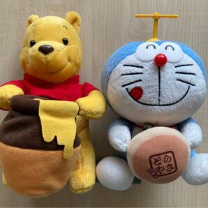 2点セット 電報115 ドラえもん くまのプーさん Winnie-the-Pooh ディズニー ぬいぐるみ