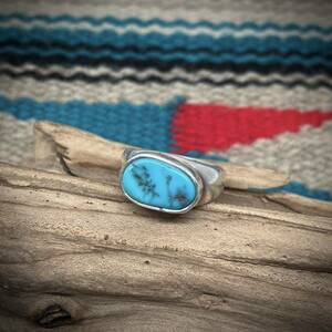 s Lee pin g beauty turquoise turquoise silver ring ring 8 number # Indian jewelry Native American n925