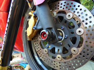 PQ NSR250R（MC21） 前後アクスルスライダーキット 赤