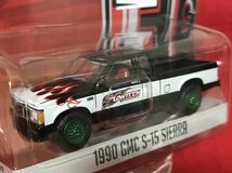 即決 チェイス GREENLIGHT 1990 GMC S-15 SIERRA 黒/白 グリーンライト chase GMC S15 シエラ フレイムス 炎 FLOWTECH 未開封_画像3