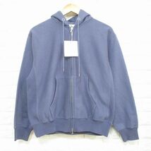 【blurhms ROOTSTOCK】未使用品◆ブラームス ROOTS2115/Soft&Hard Sweat Hoodie ZIP/ジップアップ スウェットパーカー ブルーグレイ◆0_画像1