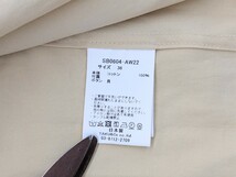 美品 22AW pelleq ぺレック Hiwa button shirt 長袖 シャツ アイボリー系 コットン 貝ボタン サイズ36 SB0604-AW22_画像8