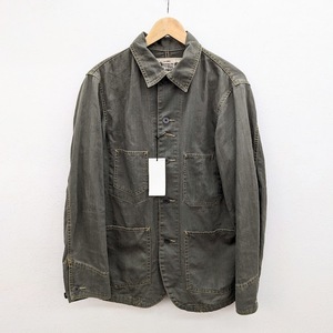 ∀ 23SS 美品 定価101200円 RRL ラルフローレン リネンコットンヘリンボーンジャケット カバーオール ワーク ミリタリー チョア シャツ