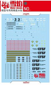 MG 1/100 ガンタンク用蛍光水転写式デカール　並行輸入品