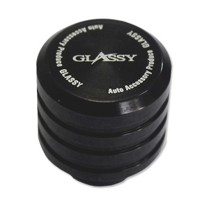 【GLASSY】汎用　ビレット ワイパーレスキャップ／アルマイトVer. ブラック ボルト径6/8mm用