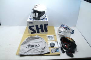 中古　SHOEI J-FORCEⅣ　ホワイト　サイズ：S　製造2022年2月17日 おまけ多数付き　