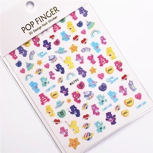  anonymity delivery care Bear *WG790 water nail sticker nails sticker 