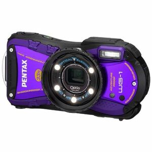 PENTAX 防水デジタルカメラOptio WG-1パープル 約1400万画素 広角28mm 光学5倍 CALSモード 10ｍ防水 超解像
