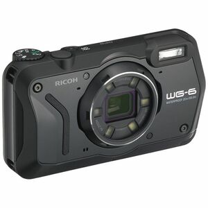 RICOH WG-6 ブラック 本格防水カメラ 20メートル防水 耐衝撃 防塵 耐寒 2000万画素 4K動画対応 高性能GPS内蔵 水中専