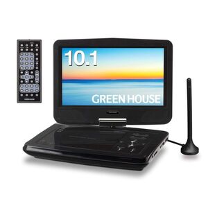 グリーンハウス 10型ワイド ポータブルDVDプレーヤー TVチューナーモデル GH-PDV10MT-BK