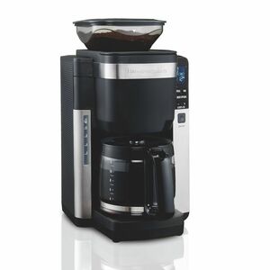 Hamilton Beach 45400 12カップ プログラム可能 コーヒーメーカー 自動挽き プレグラウンドコーヒー用 ブラック