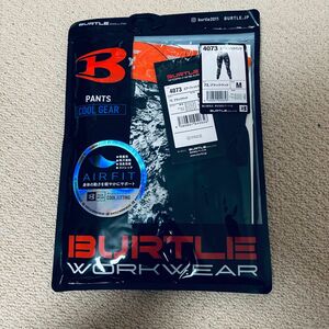 【新品】BURTLE バートル エアーフィットパンツ ユニセックス 4073-73-Mサイズ ブラックウッド オレンジゴム メンズ