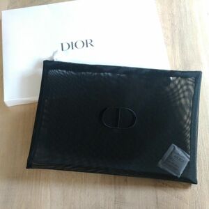 Dior 2023 メッシュ ポーチ 黒 正規ノベルティ クラッチ