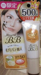 毛穴パテ職人 ミネラルBBクリーム エンリッチモイストミニ(15g)　自然な肌色　