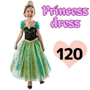 プリンセス アナ雪 アナ ドレス ハロウィン 仮装 120 衣装 キッズ 子供