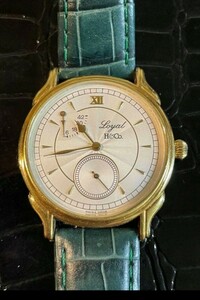 美品 レア Loyal H＆Co K18 金無垢 750時計 手巻き パワーリザーブ スイス製 2458 ケース 36mm 重量 49.5g ユニセックス メンズ レディース