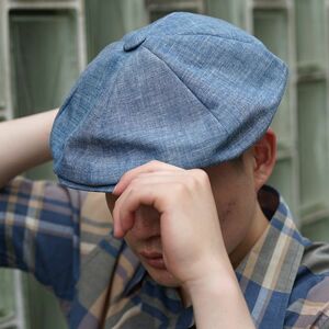 定価29,700円 ANATOMICA アナトミカ取り扱い 23SS 極美品 BIG YANK ビッグヤンク PEAKY HAT シャンブレー ビッグ キャスケット INDIGO M