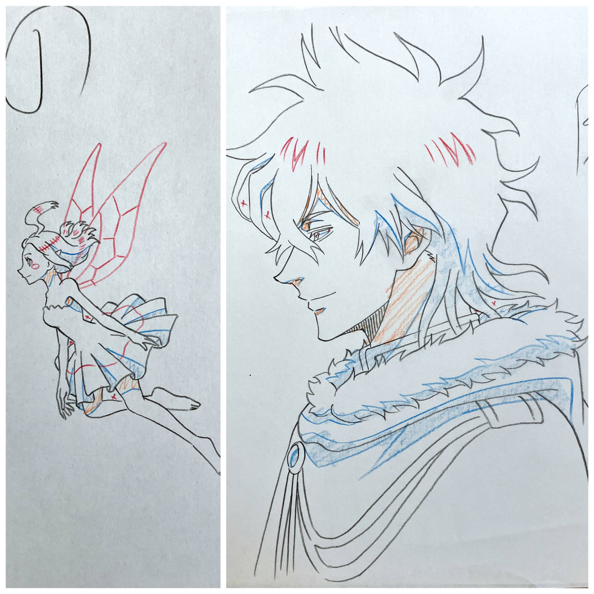 ブラッククローバー 原画 6枚セット 魔法帝／セル画 Cel genga-