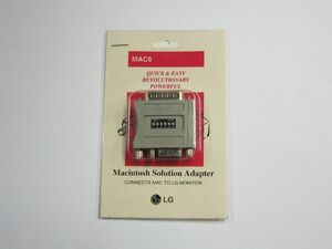 Old Mac VGA 変換コネクタ LG MAC6 Macintosh Solution Adapter 映像 ディスプレイ 変換 2列 3列