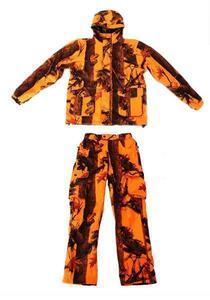 トップシューター リバーシブル迷彩ジャケット　オレンジ迷彩パンツ 上下セット　ＸＬサイズ ハンティング 狩猟用